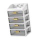 thumbnail image 4 of Organizador de escritorio con compartimentos y cajones. Almacenamiento cosmético moderno, ideal para Blanco de 4 niveles, 4 of 9