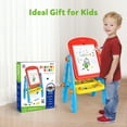 thumbnail image 2 of Freecat Easel for Kids, Double Sided Toddlers Art Easel with Magnetic White Board & Chalk Blackboard, Christmas Birthday Gift for Boys and Girls Age 2 3 4 5 6, 2 of 7