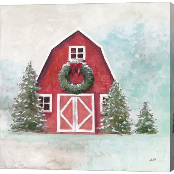 Great Art Now December Barn Blue Sky by Julia Purinton, Canvas Wall Art, 12W x 12H