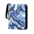 thumbnail image 2 of Trading Card Binder Album 400 Pockets 50 Removable 4-Pocket Pages Waterproof Blue Black White Marble, 2 of 6