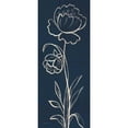 thumbnail image 3 of Vassileva, Silvia 12x24 Black Modern Framed Museum Art Print Titled - Indigo Floral II, 3 of 5