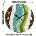 thumbnail image 3 of Chilfamy 1pc Wavy Design Theme Wooden Wall Clock, 10 Inch Perfect for Living Room, Dorm, Bedroom, Kitchen, Home Office, Silent Decorative Clock 10x10in, 3 of 8