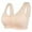 C, variant on vigerkar Women's Front Closure Bras Racerback No Underwire Plus Size Full Coverage Ribbed Bra Grey, 50