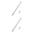 thumbnail image 4 of Bolígrafos de dibujo táctiles Inteprter universales para tableta 2Conjunto Blanco, 4 of 6