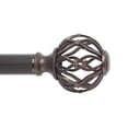 thumbnail image 2 of SnugSet | Quick Easy Installation | No Tools Option | 72"-144" Adjustable | 1" Dia. Durable Steel Rod | 4 Brackets Included | Supports Heavy Fabrics |Bronze Cage Ball Finial, 2 of 4