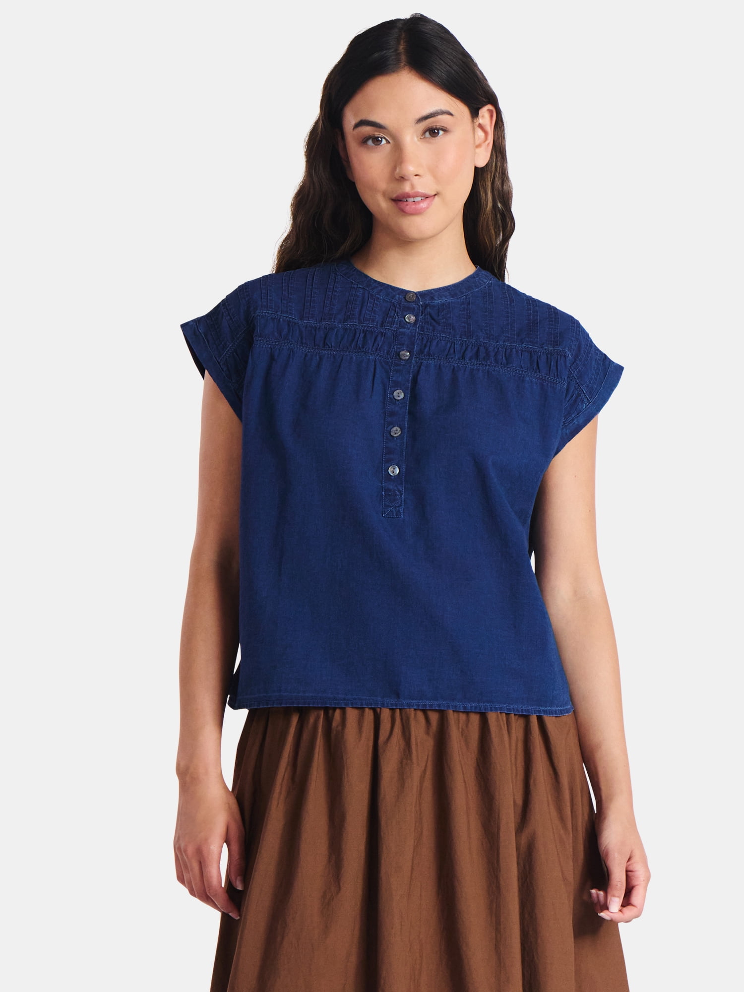 ワンピース Treat Urself Twist Flare Pintuck Blouse treat urself Twist Flare Pintuck Blouse