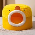 thumbnail image 1 of Cute Cat Bed Pet Dog House Winter Cat Villa Sleep Kennel Removable Warm Nest Enclosed Tents Cave Sofa Pet Supplies Accessory ShopWise Round, 1 of 9