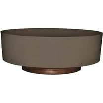 The HC Companies 8" x 8" x 3" Round Artisan Taupe Plastic Planter with Drainage