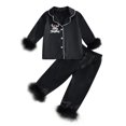 thumbnail image 5 of Hiijoy Toddler Girls Pajamas Button-Down Long Sleeved Top + Pants Sleepwear, Sizes 2-14, 5 of 5