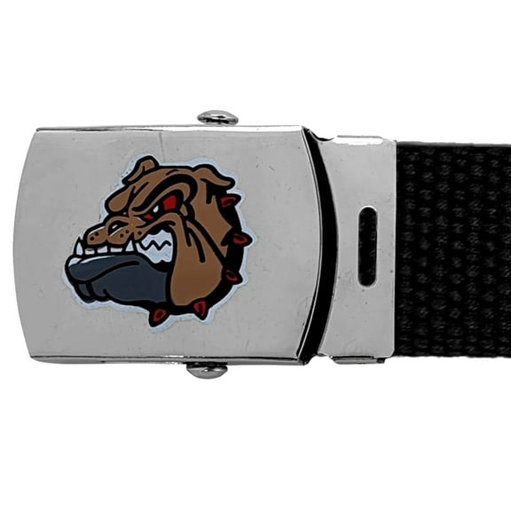 Bulldog Silver Chrome Metal Buckle for Web Belt