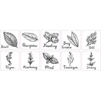 StickerTalk Herb Garden Label Vinyl Stickers, 1 sheet of 10 stickers, 2 inches x 2 inches each