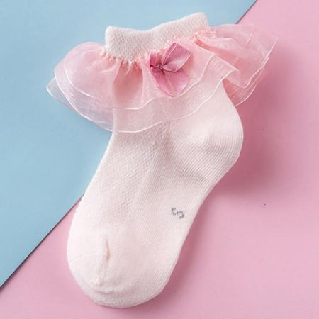 

Baby Girl Ankle Socks Lace Ruffle Frilly Comfortable No-Show Cotton Socks Princess Socks Lace Socks