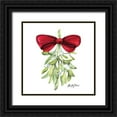 thumbnail image 1 of Talent, Kelley 26x26 Black Ornate Wood Framed with Double Matting Museum Art Print Titled - Mistletoe Kisses, 1 of 4