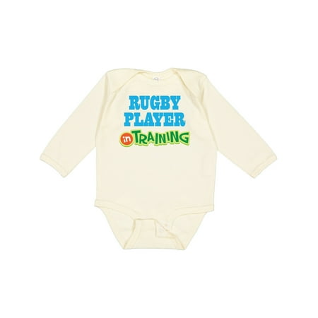 

Inktastic Rugby Player in Training Gift Baby Boy or Baby Girl Long Sleeve Bodysuit