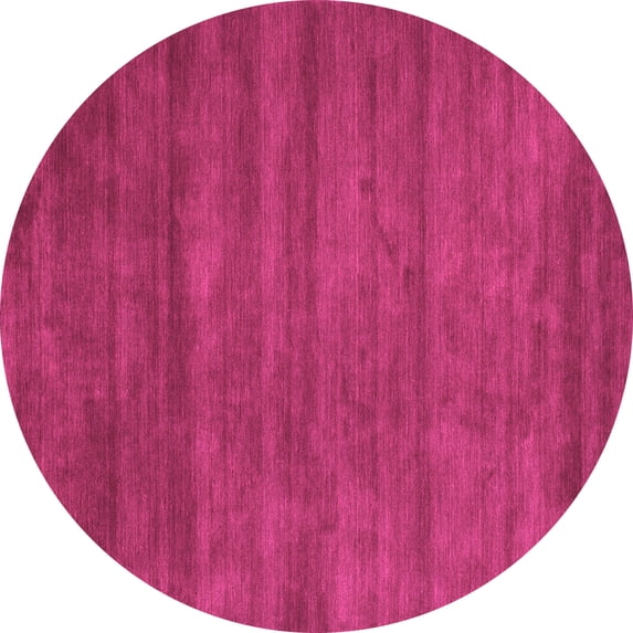 Ahgly Company Indoor Round Abstract Pink Contemporary Area Rugs, 5' Round
