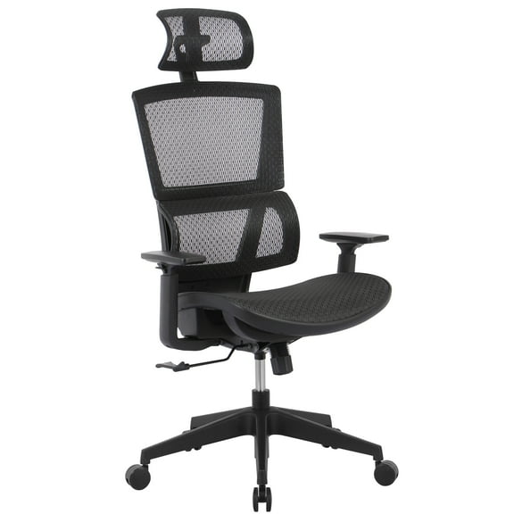 Realspace® Radano Mesh High-Back Executive Office Chair, Black, BIFMA Compliant