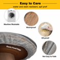 thumbnail image 3 of Elastic Fitted Round Tablecloth, Farmhouse Haze Blue Brown Waterproof Stretch Table Cover for 55"-60" Tables, Vintage Wooden Striped Washable Outdoor Tablecloths for Patio, Picnic, Camping, 3 of 9