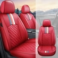 thumbnail image 3 of Maidao Car Seat Covers Leather Set for Mercury for Mountaineer 200-2005 5 Seats Airbag Compatible Water Resistant Front Rear Cushion Protector Red, 3 of 9