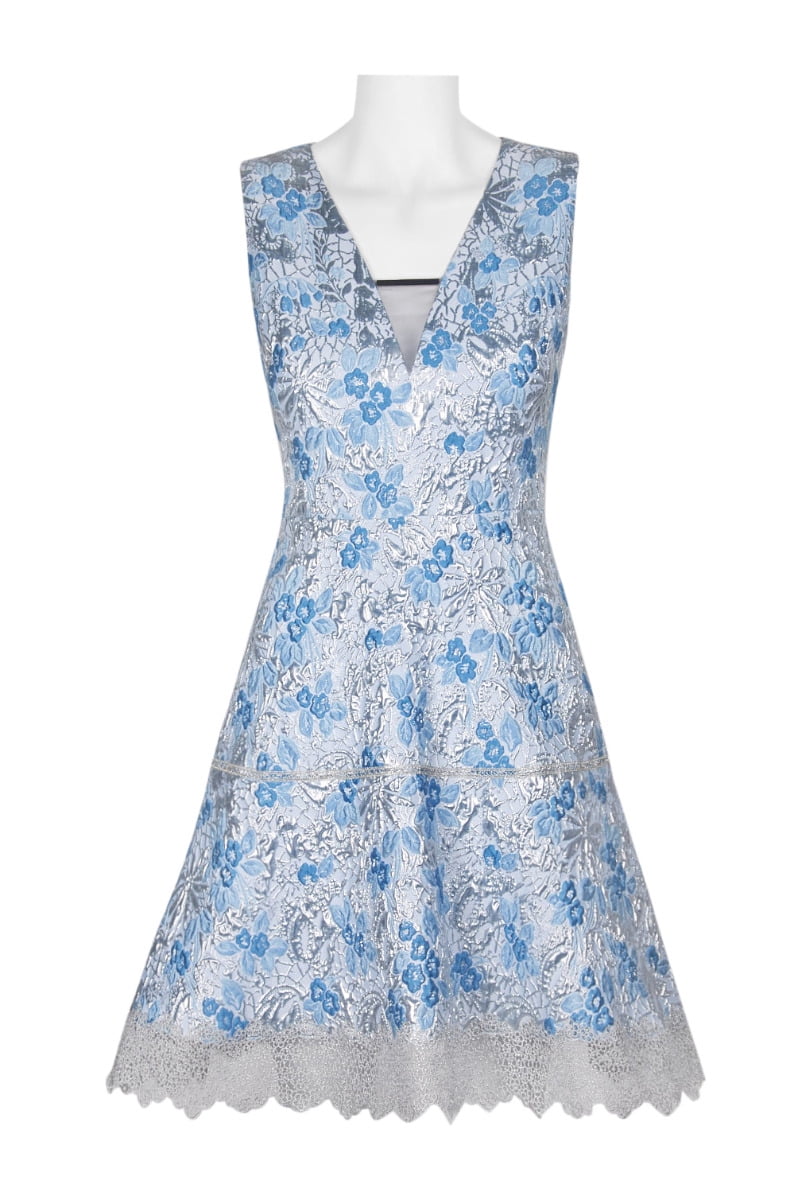 tahari light blue dress
