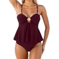 thumbnail image 1 of DGMIOCS Bikini Ensemble Femme Ensemble Tankini Femme Vin m, 1 of 5