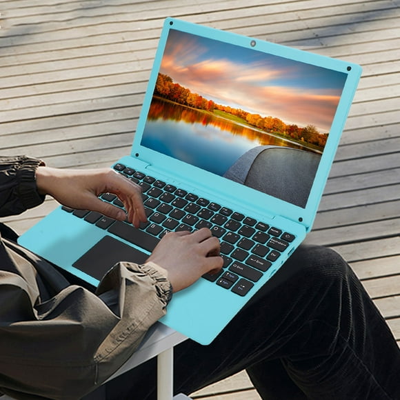 Portable Laptop, 10.1 Inch Quad Core Traditional Laptop with USB Wired Mouse for  12.0, Ultra Slim Laptop Mouse Combo for Study Work Entertainment