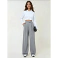 thumbnail image 4 of High Waist Elastic Crepe Palazzo Pants, 4 of 7