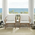 thumbnail image 3 of Crosley Furniture Juniper 2Pc Indoor/Outdoor Wicker Armchair Set Creme/Natural - 2 Armchairs, 3 of 11