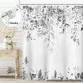 thumbnail image 1 of Cortina de Ducha Gris Dznils con Estampado Floral de Eucalipto, Acuarela, 72" x 72", 1 of 10