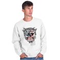 thumbnail image 5 of Patriotic American Skull Badass Rebel Unisex Plus Fleece Graphic Sweatshirt Brisco Brands 2X, 5 of 6