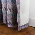 thumbnail image 6 of TWOPAGES 52"x84" Pinch Pleat Printed Velvet Curtain Soft Privacy Drape for Bedroom, 1 Panel, Berry Blue, 6 of 7