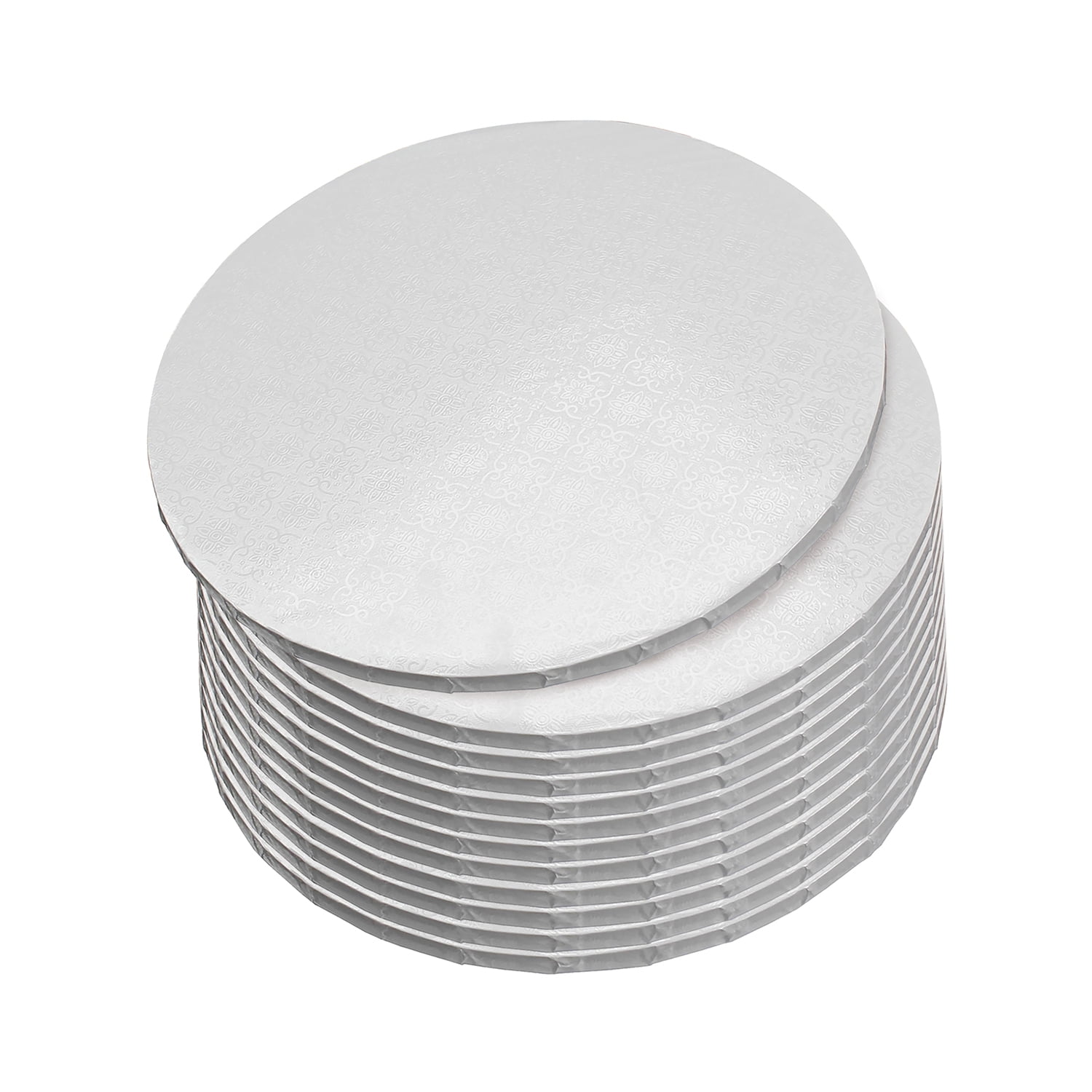 Spec101 Round Cake Boards Bulk 12pk 12 Inch Cake Drum White 1/2in