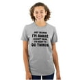 thumbnail image 4 of Funny I'm Awake But Not Ready Joke Plus Size Crewneck Graphic Tee Shirt Brisco Brands 2X, 4 of 6