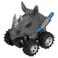 thumbnail image 2 of Modelo de animal de simulación educativa, coche de juguete con tracción en las cuatro ruedas, juguete para niños, rinoceronte, 2 of 14