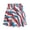 American Star Stripe Pattern, variant on Union Jack Pattern Polyester Spandex Blend Tennis Skirt with Built-in Shorts, Inner Pockets 2 Side Pockets Golf Skirts for Yoga Hiking Pickleball, Size Large