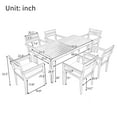 thumbnail image 4 of 7-Piece Outdoor Patio Dining Set, Wood Outdoor Dining Table and Chairs Set with 6 Chairs with Cushions for Patio, Effortless Assembly, Outdoor Dining Table for Balcony and Backyard, Burly Wood, 4 of 8