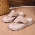 thumbnail image 4 of Women's Thong Beach Flip Flops, Thick Sole Casual Summer Sandals,Khaki,US:9, 4 of 6