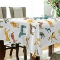 thumbnail image 3 of Coolnut Tablecloth 60" x 120" Cartoon Horses Rectangle Table Cloth Stain-Resistant Dining Table Cover for Home Dinner Party House Decor, 3 of 7