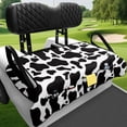 thumbnail image 4 of XYZCANDO Cow Print Terry Cloth Golf Cart Seat Cover - 4 Storage Pockets, Non-Slip Universal Fit for 2-Seat Golf Carts, 4 of 9