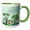 Green/White, variant on 3drose, Image of Welcome to Our Home with House and Trees, 11oz Two-tone Yellow Mug