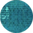 thumbnail image 1 of Ahgly Company Indoor Round Persian Turquoise Blue Bohemian Area Rugs, 6' Round, 1 of 4