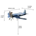 thumbnail image 4 of Metal Airplane Windmill Garden Decor | Outdoor Plug-In Spinner | Military Model Display | Metal Construction | Easy Assembly | 12.4 x 11.0 x 4.33 in | Collectible Ornament Set, 4 of 4