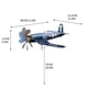 thumbnail image 4 of Decoraciones de Jardín Al Aire Libre,Molino de Viento de Avión de Metal Decoración de Enchufe de Jardín,Modelo de Escala de 31.5x28cm para Escritorio Y Vitrina,Molino de Viento de Jardín de Metal, 4 of 4