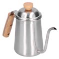 thumbnail image 3 of Cafetera, Vierta Sobre El Hervidor De Café Diseño Ergonómico Acero Inoxidable Con Mango De Madera Para El Hogar Oficina Cafetería Para Entusiastas Del Café Por Goteo Octpeak Coffee Kettle, 3 of 8