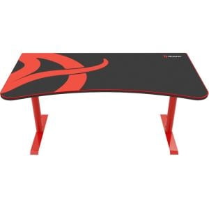 Arozzi – Arena Ultrawide Curved Gaming Desk – Red with Black Accents