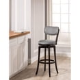 thumbnail image 3 of Hillsdale Sloan 30" Wood Transitional Bar Stool in Black/Gray, 3 of 5