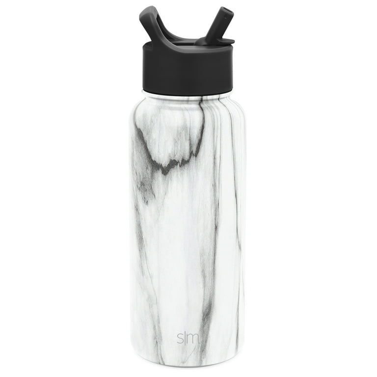Simple Modern 25oz Bolt Sports Water Bottle - Stainless Steel - Double Wall  Vacuum Insulated - Leak Proof Bottle Pattern: Carrara Marble 