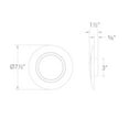 thumbnail image 6 of WAC Lighting 1-Light 3000K Energy Star Aluminum Flush Mount in White (Set of 10), 6 of 6