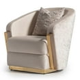 thumbnail image 4 of Michael Amini Carmela Accent Chair - Almond/Gold, 4 of 19