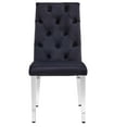 thumbnail image 3 of Canadian Furniture Roma Black Dining Chair Silver Legs (Set of 2), 3 of 3