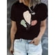 thumbnail image 1 of Effortless Elegance, Women's Casual Floral Print T-Shirt - Crew Neck, Short Sleeve, Stretchy Polyester Blend, Machine Washable - Perfect for Summer & Everyday Fashion, 1 of 8